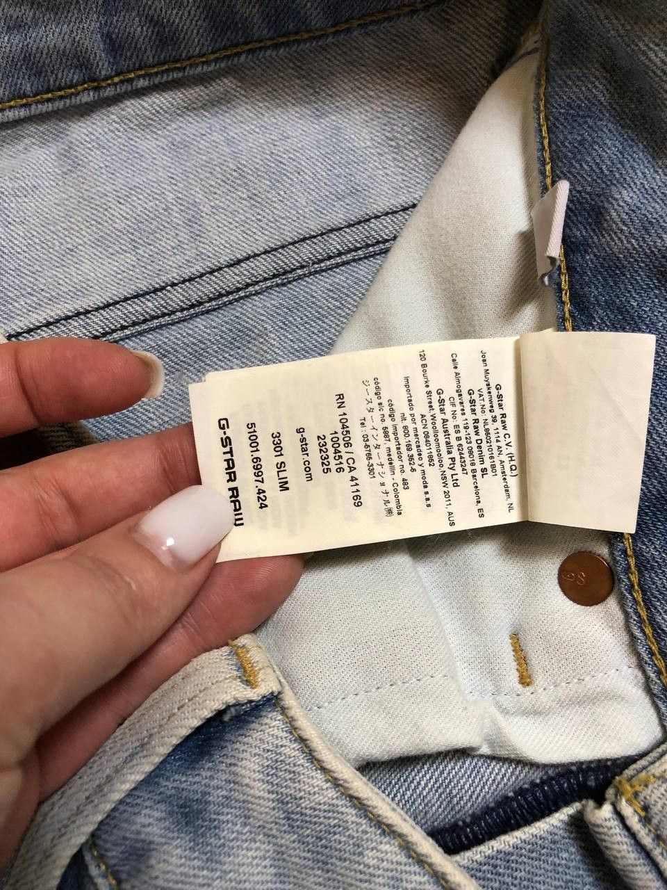 G-Star G-STAR RAW 3301 Slim Jeans Distressed Faded Rare Size US 31 - 4 Thumbnail