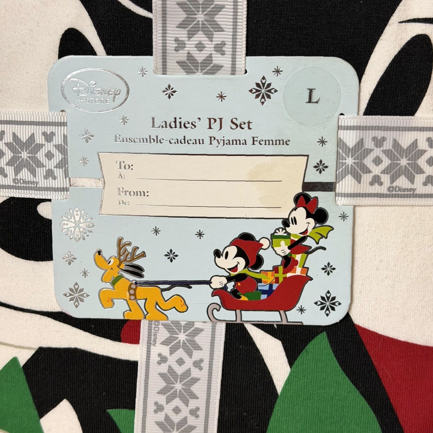 Disney Disney Mickey Minnie Pajama Set Womens Large Red Christmas Holiday Sleepwear Size ONE SIZE - 2 Thumbnail