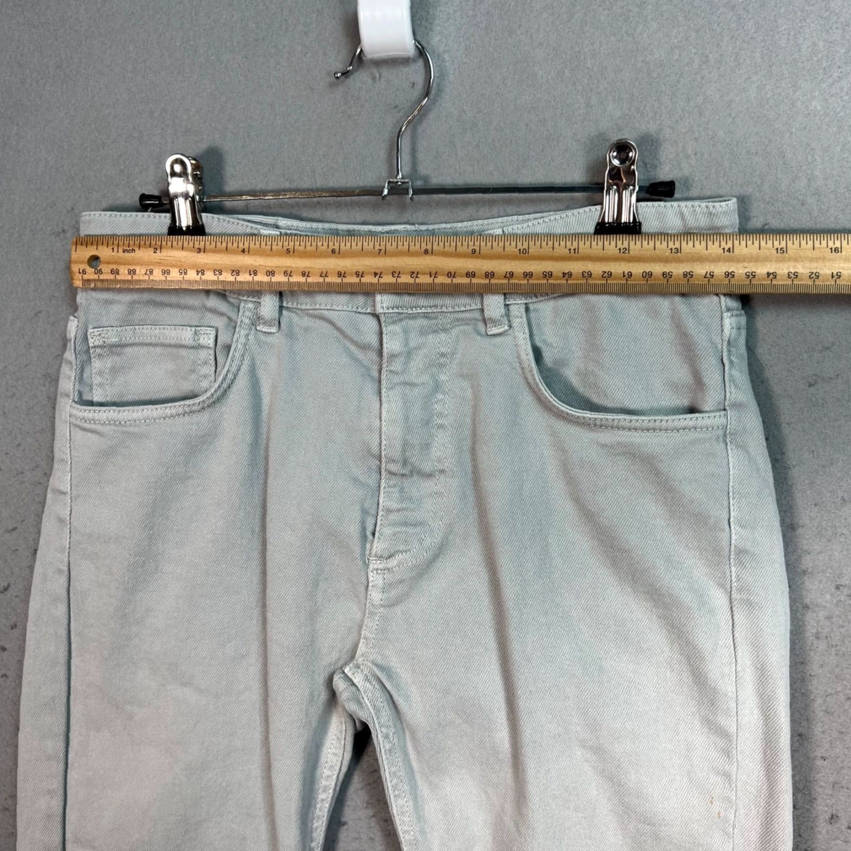 Zara Zara Jeans Womens Leg Tapered Frayed Hem Gray Size 29 Size 29" - 5 Thumbnail