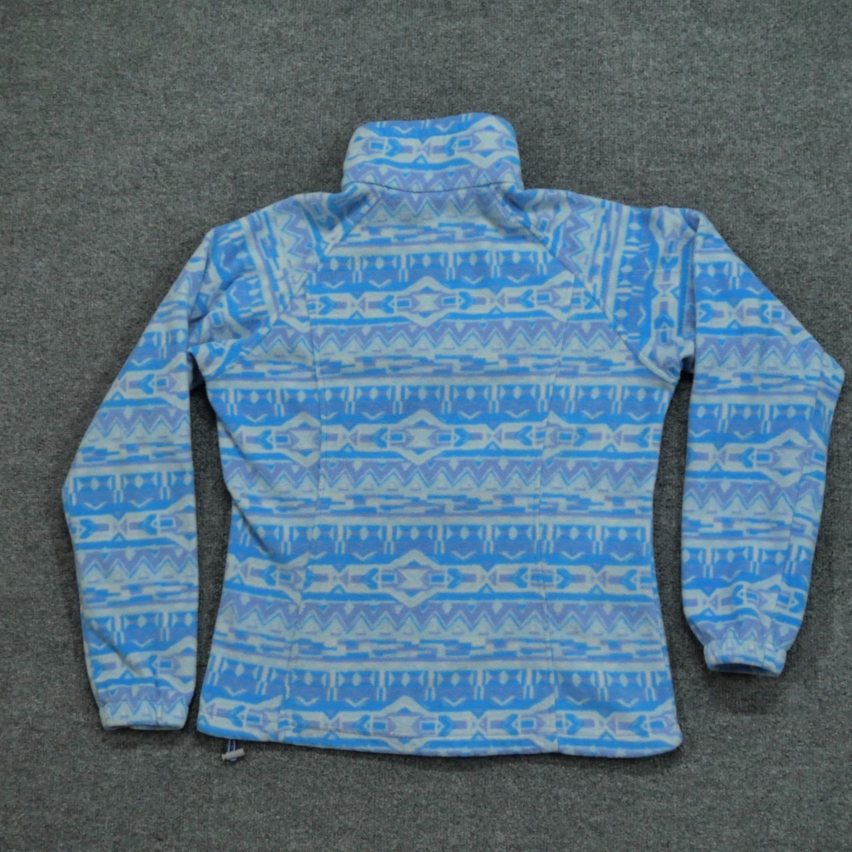 Vintage Columbia Jacket Womens Medium Blue Aztec Fleece Full Zip Casual Outdoors Size M / US 6-8 / IT 42-44 - 7 Thumbnail