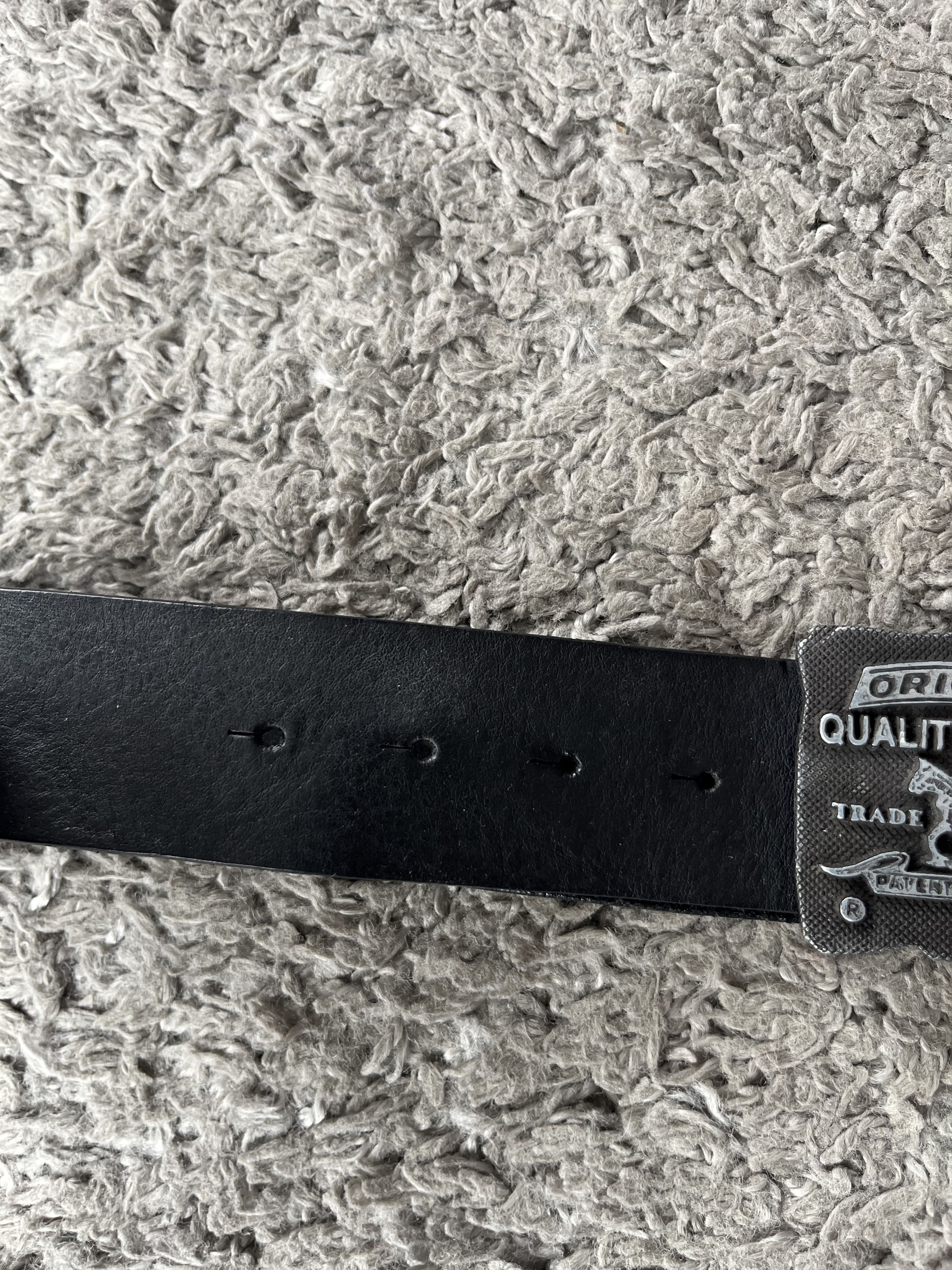 Levi's LEVI’S Vintage Leather Belt With Two Horses Buckle Size 34 - 3 Thumbnail