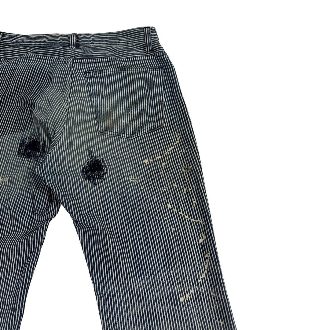 Number (N)ine Number Nine Pinstripe AW01 ‘Standards’ Distressed Denim Size US 31 - 10 Thumbnail