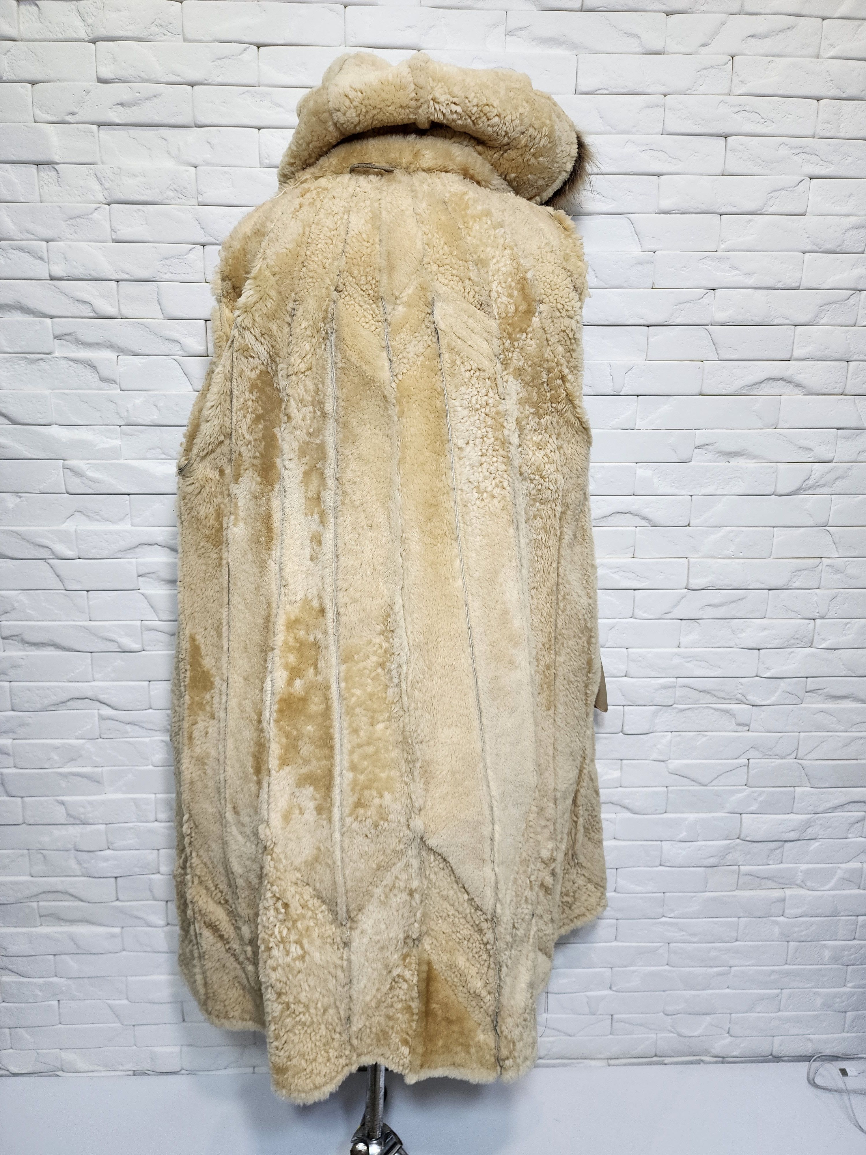 Genuine Leather Gray Sheepskin Hooded Coat: Women's Genuine Fur Size XL / US 12-14 / IT 48-50 - 7 Thumbnail