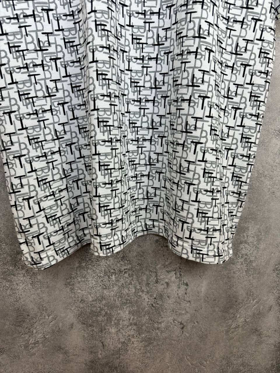 Ted Baker Ted Baker London White Polo Shirt Allover Monogram Print Size US XL / EU 56 / 4 - 6 Thumbnail