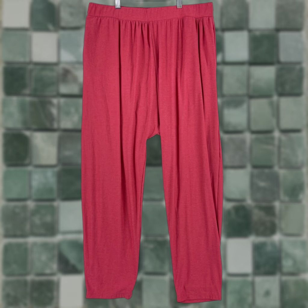 Beyond Yoga Beyond Yoga Pink Harem Cropped Length Pants Womens Pull On Stretch Size XL Size 40" / US 18 - 1 Thumbnail