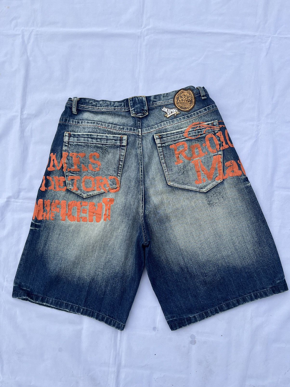 Japanese Brand Y2K Style Faded Jorts Pants Graff by Akademiks Size US 38 / EU 54 - 11 Thumbnail
