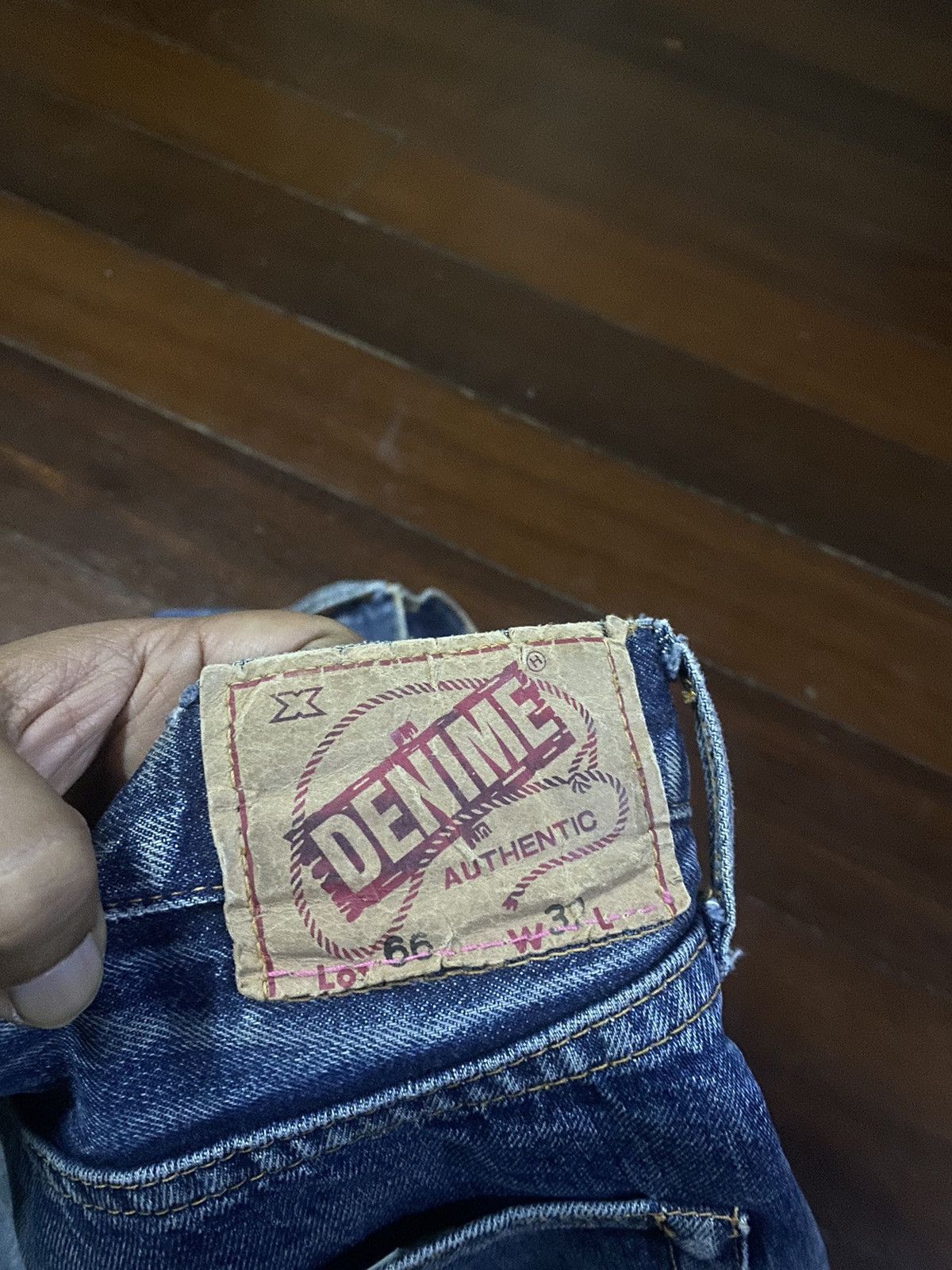 Denime Vintage 90s DENIME Orizzonti mud wash distressed rework Size US 35 - 20 Thumbnail