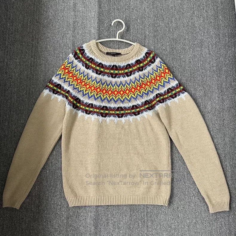 Gucci Gucci Apricot-coloured Maillard pattern cashmere sweater Size US L / EU 52-54 / 3 - 1 Thumbnail