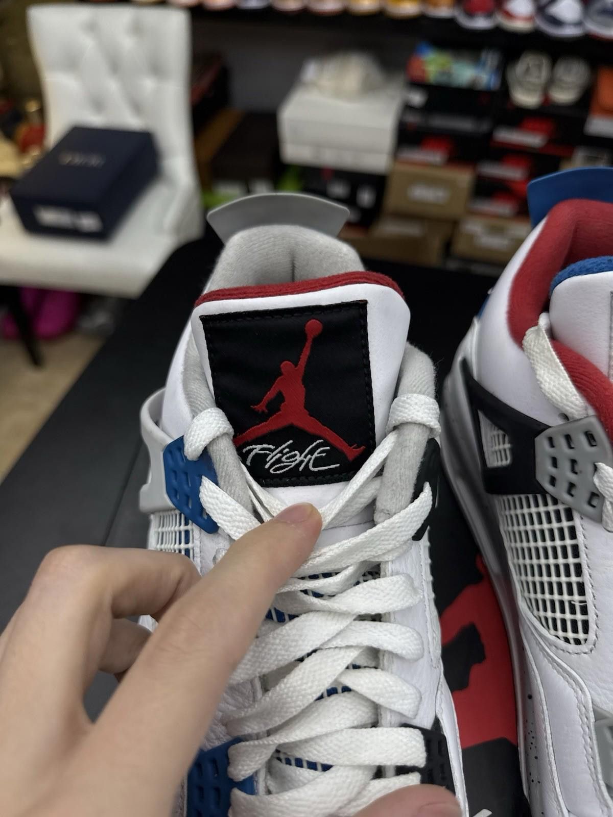 Jordan Brand Size 11 Jordan 4 Retro SE Mid What The 4 White Leather Grey Size US 11 / EU 44 - 4 Thumbnail