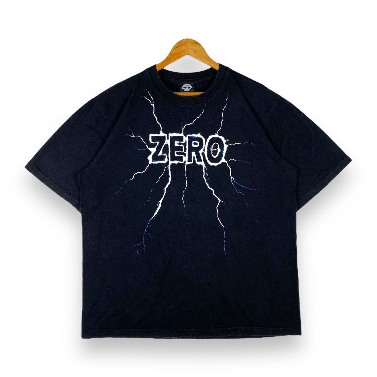 Vintage 90's ZERO OR DIE Thunder Style Graphic Skate Tee