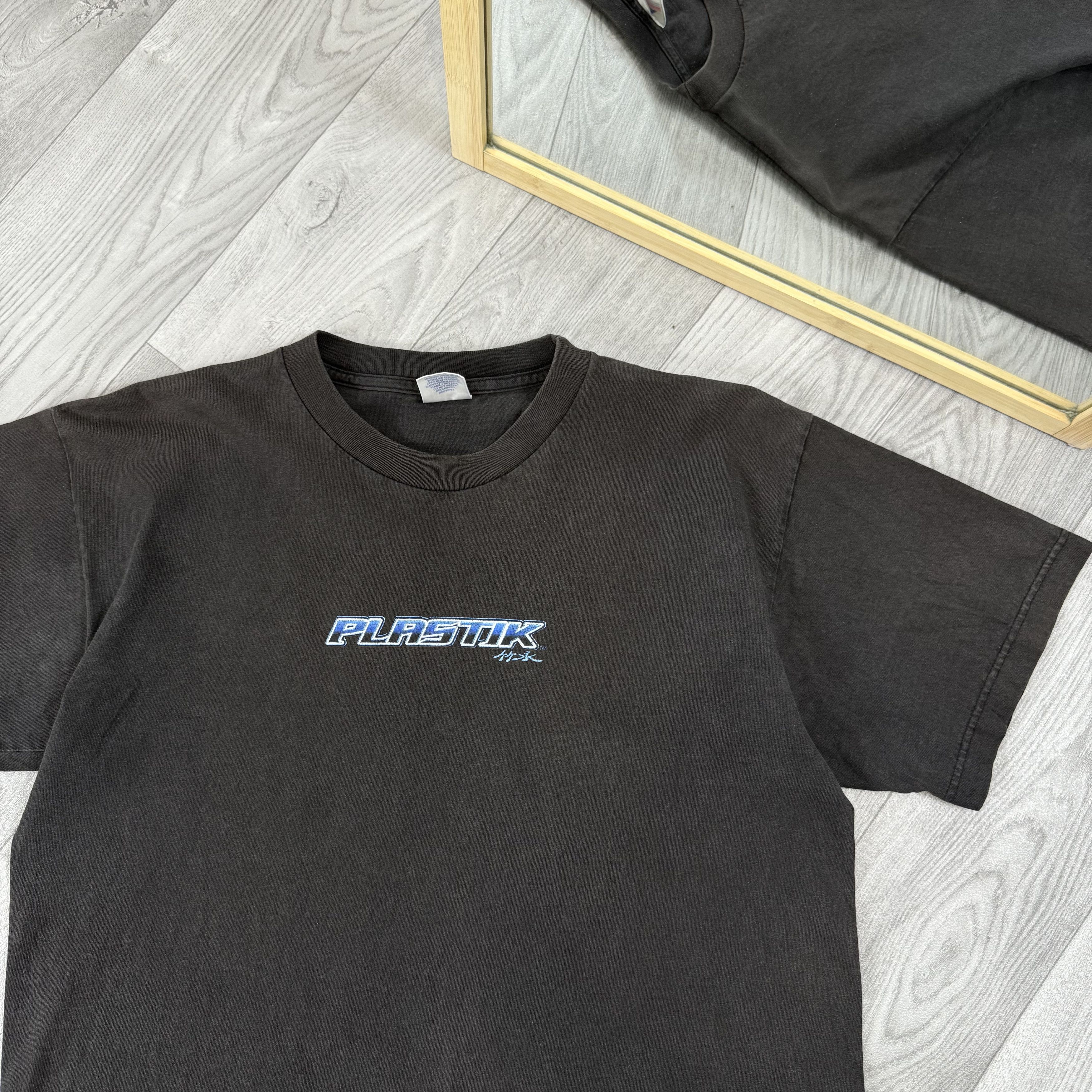 Hook-Ups Vintage Plastic 90s Hook-Ups Graphic Faded Black Tee Shirt Size US L / EU 52-54 / 3 - 6 Thumbnail