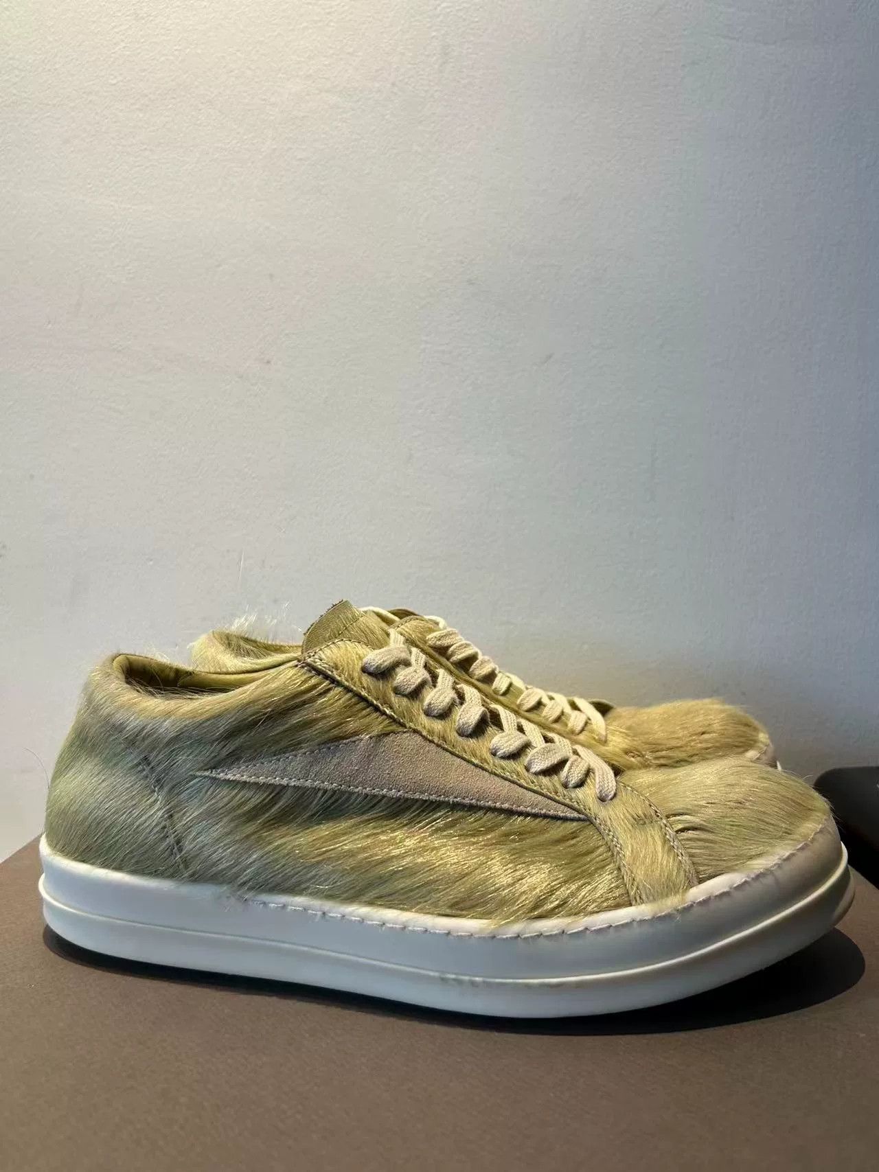 Rick Owens Rick Owens Green Hairy Sneakers Size 43 Size US 10 / EU 43 - 1 Thumbnail
