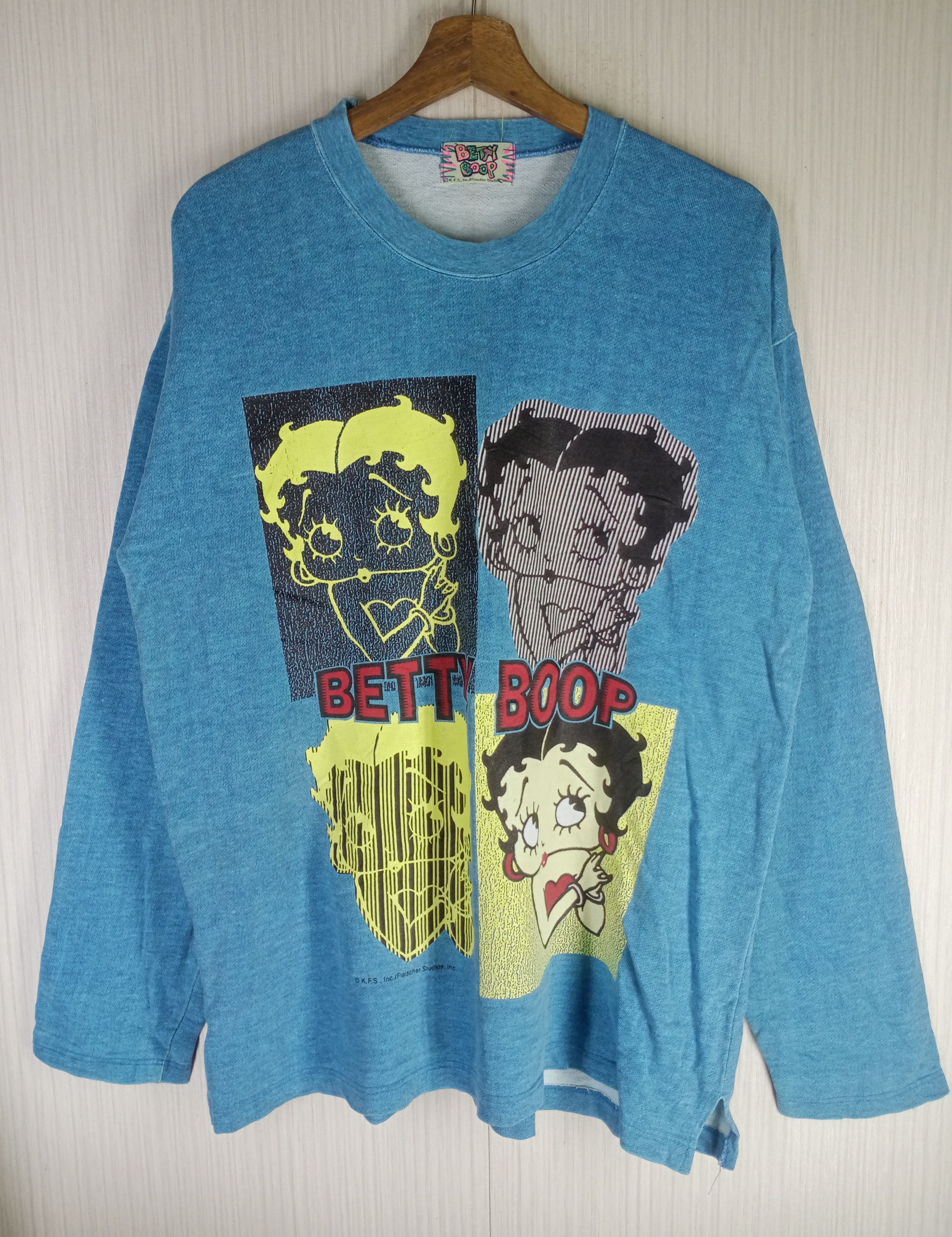 Cartoon Network Rare Vintage 80s Betty Boop Full Over Sweatshirt Size US L / EU 52-54 / 3 - 1 Thumbnail