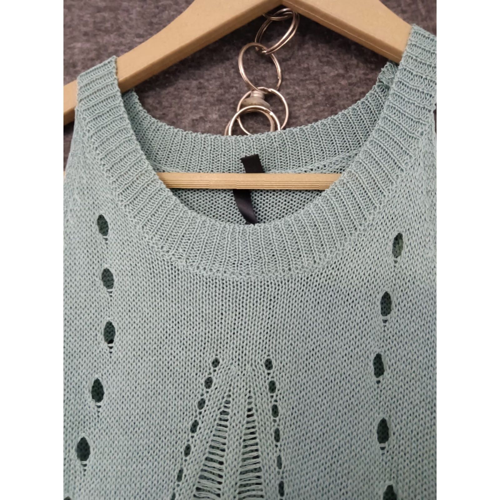 Altea Codigo Crochet Long Knit Dress Color Teal Size S Size S / US 4 / IT 40 - 3 Thumbnail