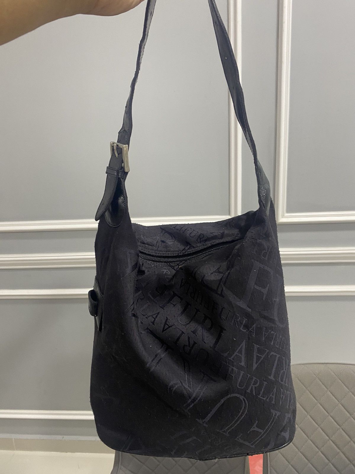 Furla FURLA BLACK MONOGRAM SHOULDER BAG Size ONE SIZE - 7 Thumbnail