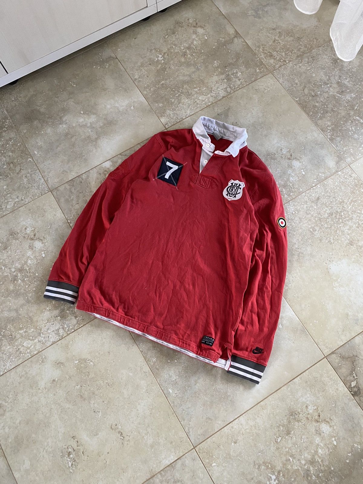 Nike Vintage Regby Shirt Nike Manchester United #7 Big Logo Y2K Size US L / EU 52-54 / 3 - 1 Thumbnail