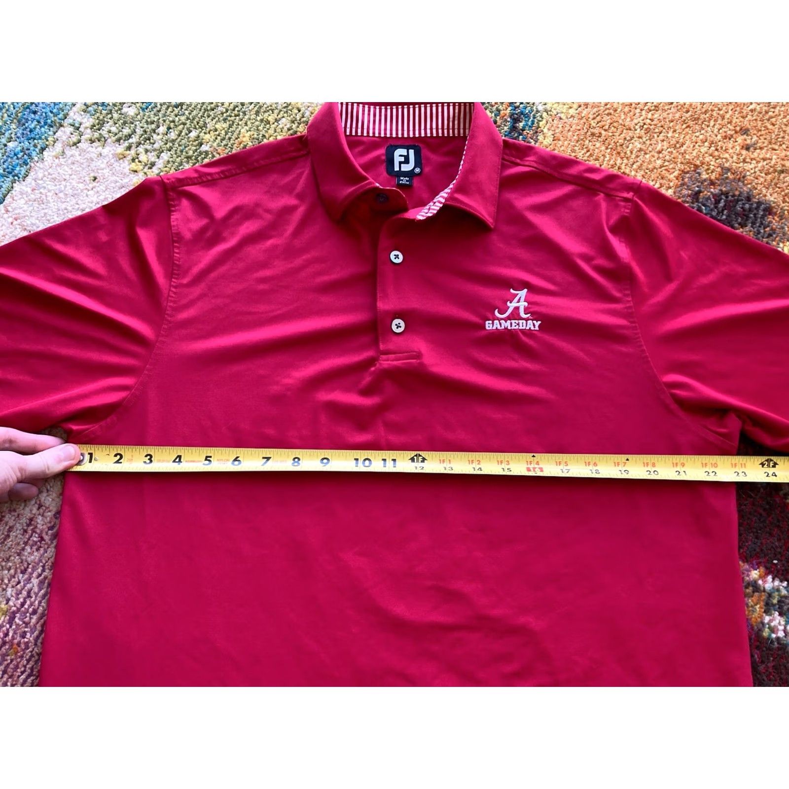 Footjoy FootJoy University of Alabama Crimson Tide Performance Polo Shirt Mens Medium Red Polyester Spandex Golf Breathable Logo Shirt Size US M / EU 48-50 / 2 - 7 Thumbnail