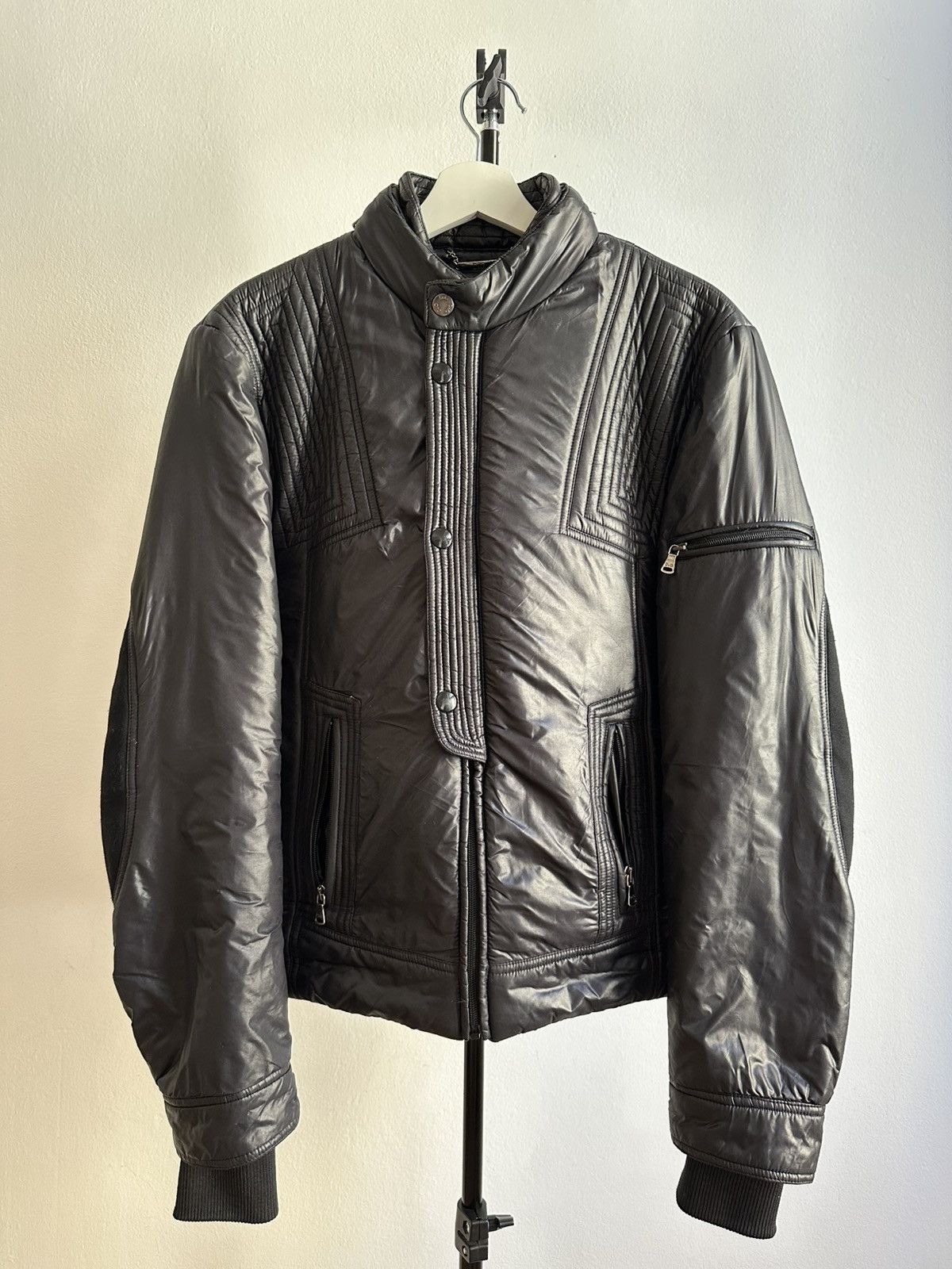 Dolce & Gabbana Dolce & Gabbana 2000s Black Architect Puffer Cropped Jacket Size US M / EU 48-50 / 2 - 3 Thumbnail