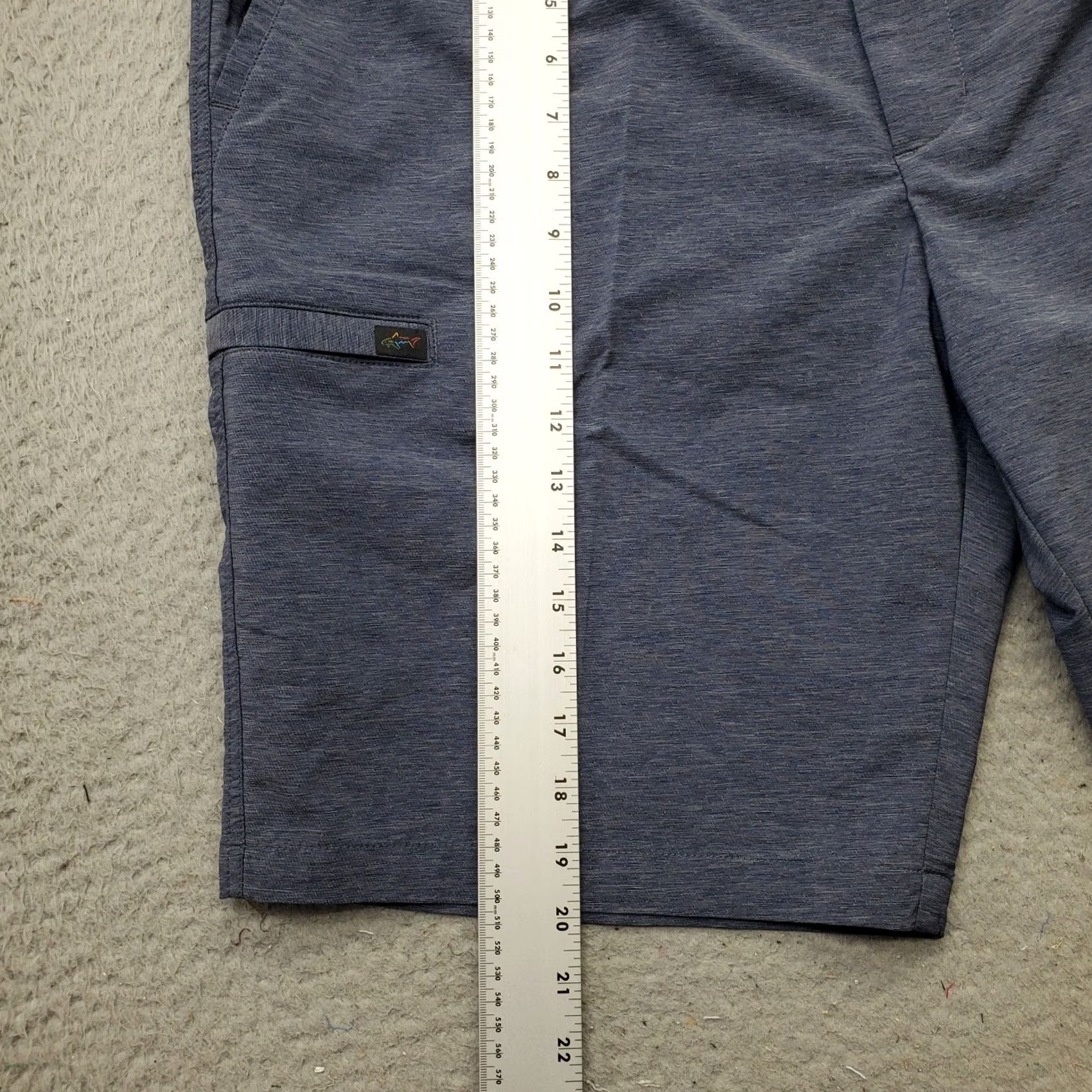 Vintage Greg Norman Golf Performance Shorts Mens 38 Blue Regular Fit Flat Front Stretch Shirt Size US 38 / EU 54 - 3 Thumbnail