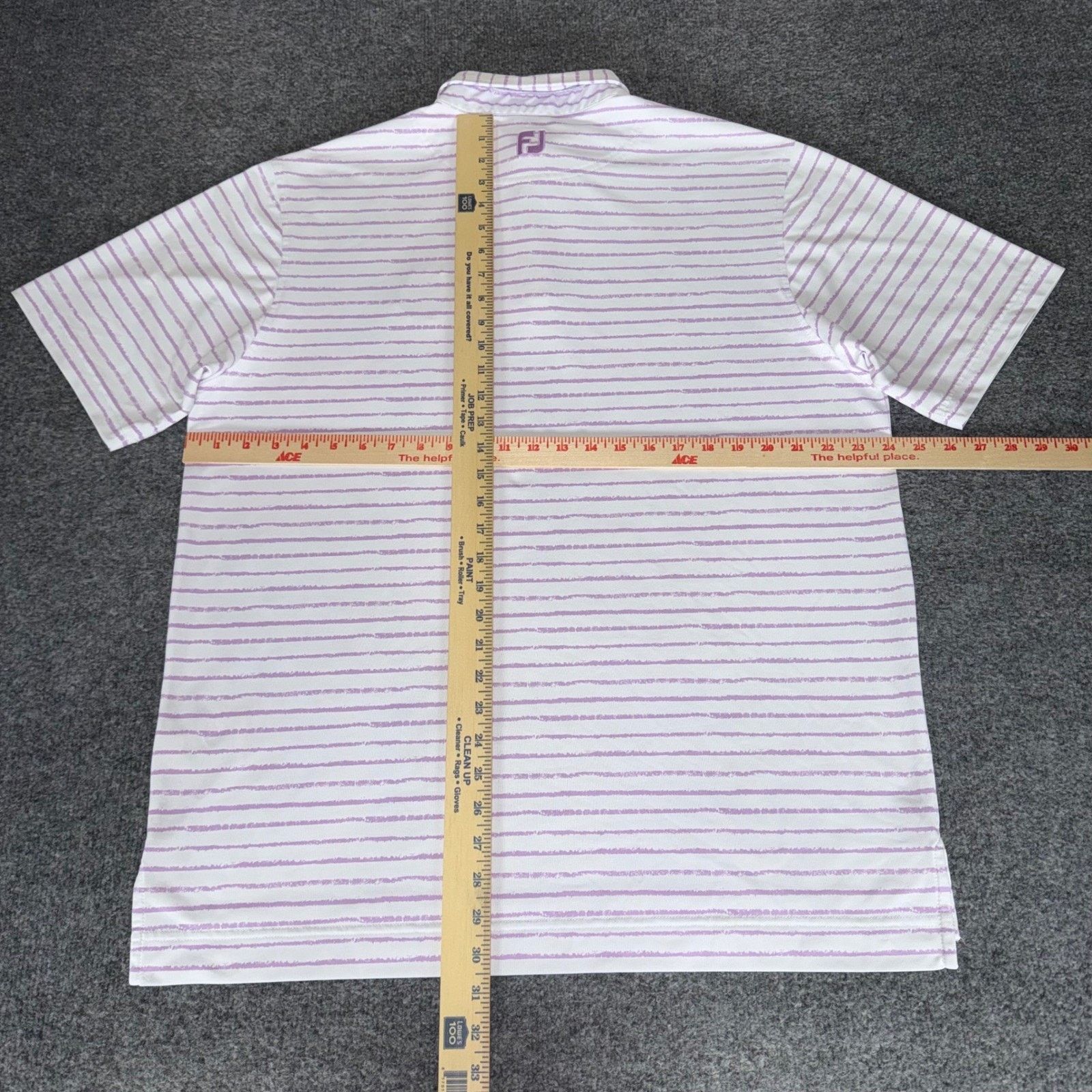 Footjoy FootJoy FJ Polo Shirt Men L Purple Stripe Performance Golf Size US L / EU 52-54 / 3 - 5 Thumbnail