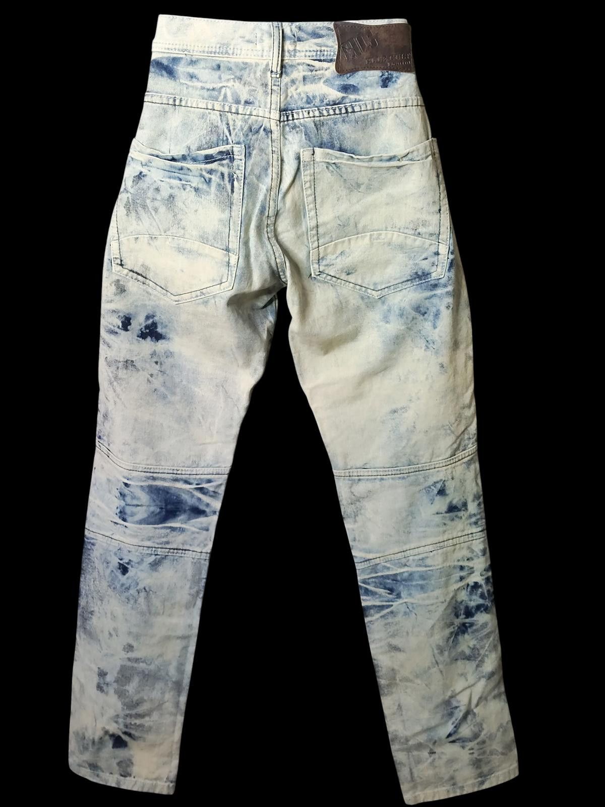 Other Men's Statement Acid Wash Jeans with Stud and Zipper Details Size US 32 / EU 48 - 6 Thumbnail