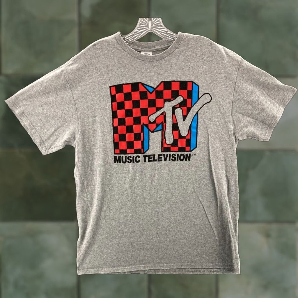 Delta MTV Graphic Shirt Mens Large Gray Crew Neck Short Sleeve Cotton Blend Music Size US L / EU 52-54 / 3 - 1 Thumbnail