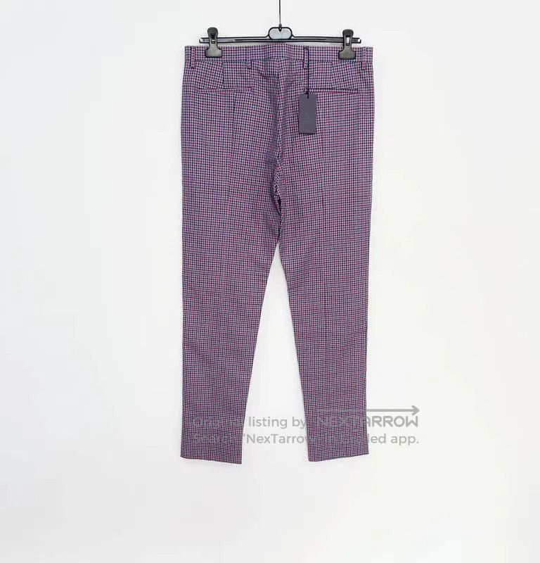 Prada Prada XL Purple Wool Checkered Trousers. Size US 44 / EU 60 - 2 Thumbnail