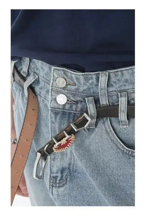 Designer × Japanese Brand × Jean Double Layer High Waist Light Blue Jean Size US 30 / EU 46 - 4 Thumbnail