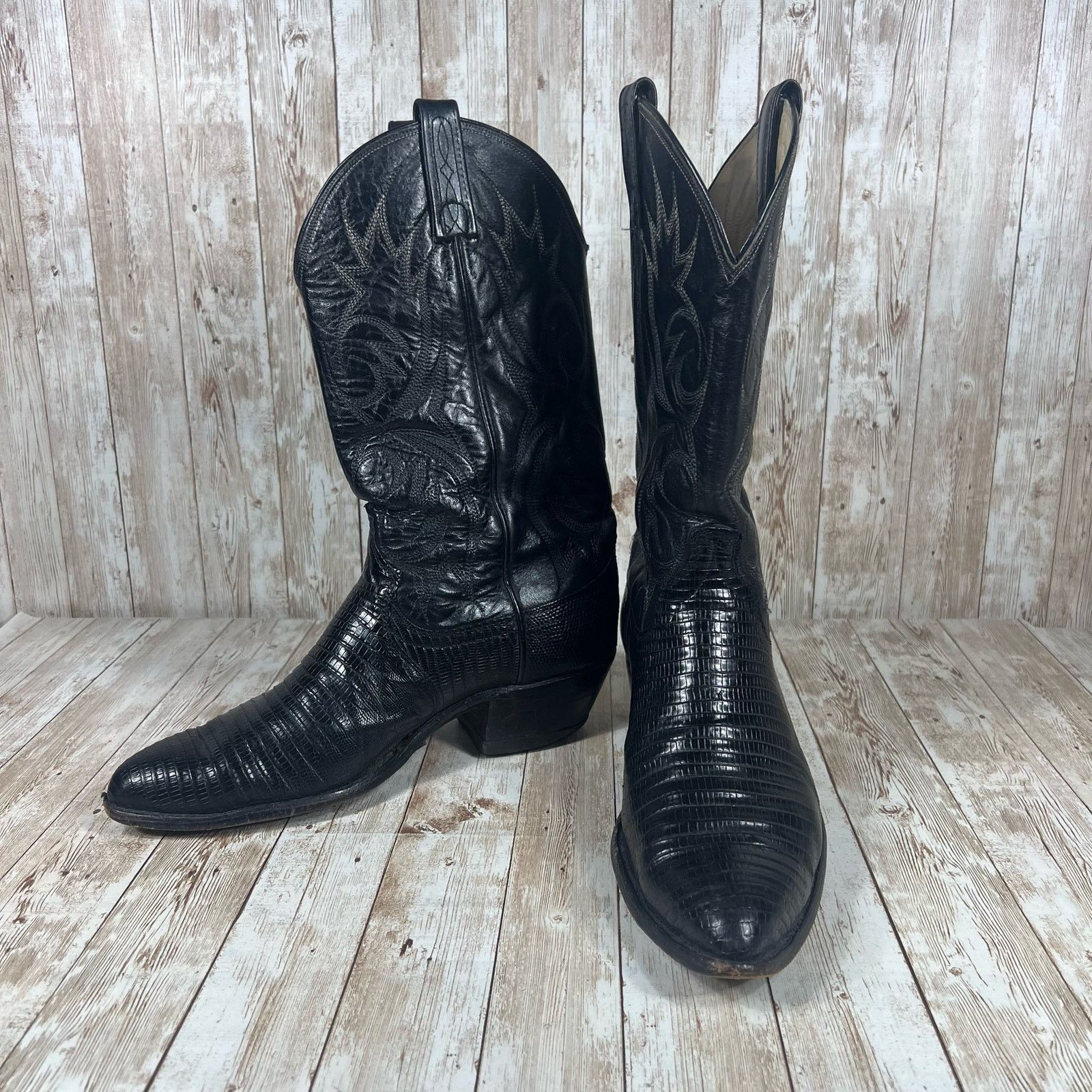 Tony Lama tony lama vintage lizard skin leather cowboy boots Mens 10 Size US 10 / EU 43 - 5 Thumbnail