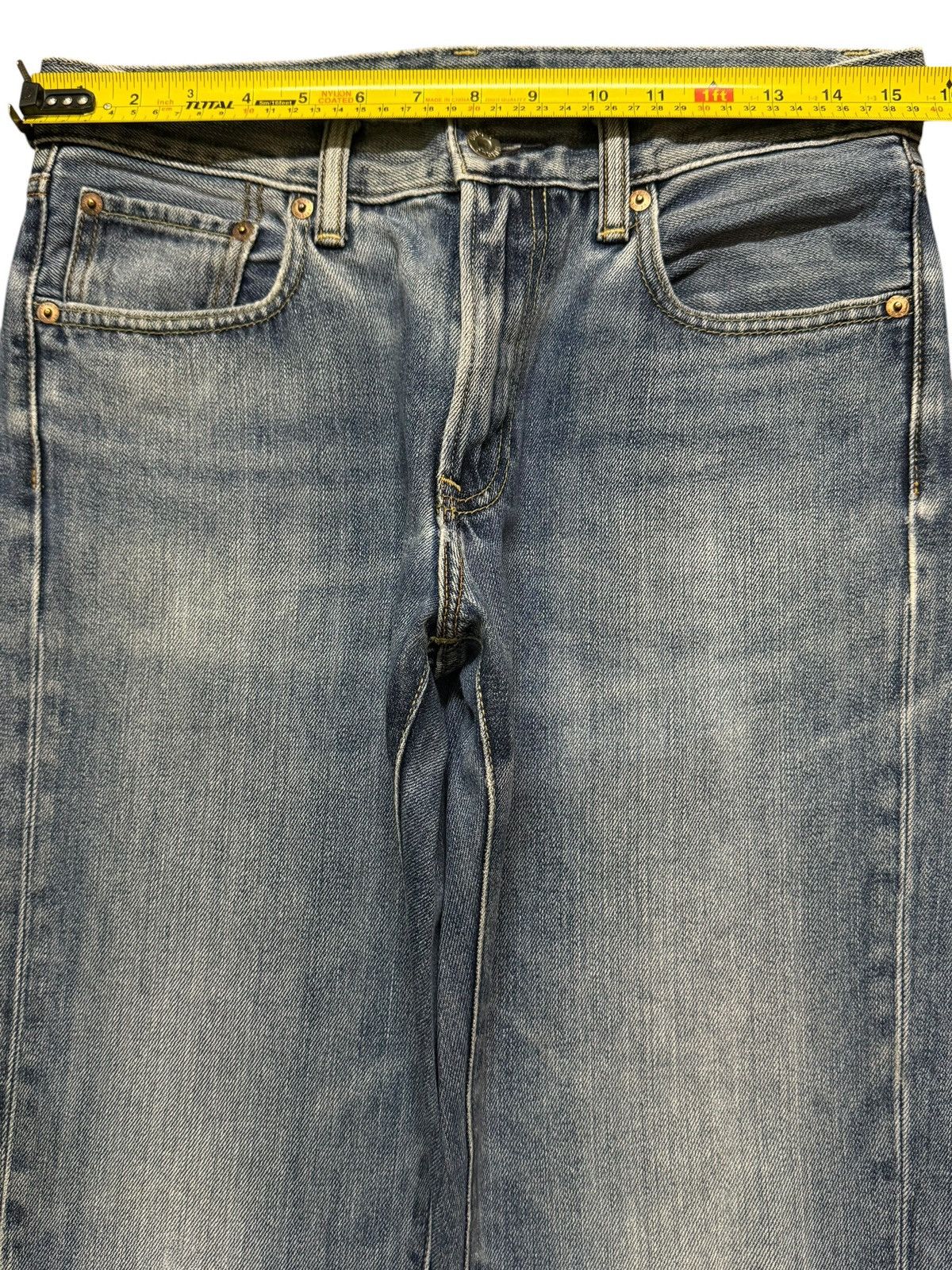 Uniqlo Vintage Y2K Japan Uniqlo Blue Faded l Distress Straight Leg Size US 30 / EU 46 - 8 Thumbnail
