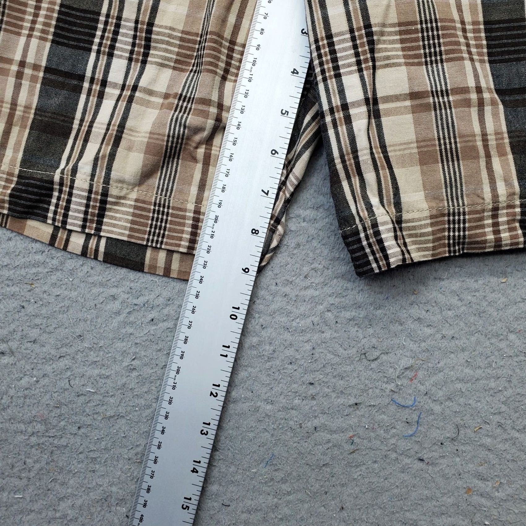 Vintage Just My Size Chino Shorts Womens 20W Multi Plaid Casual Flat Front Pockets 52469 Size 42" / US 20 - 4 Thumbnail