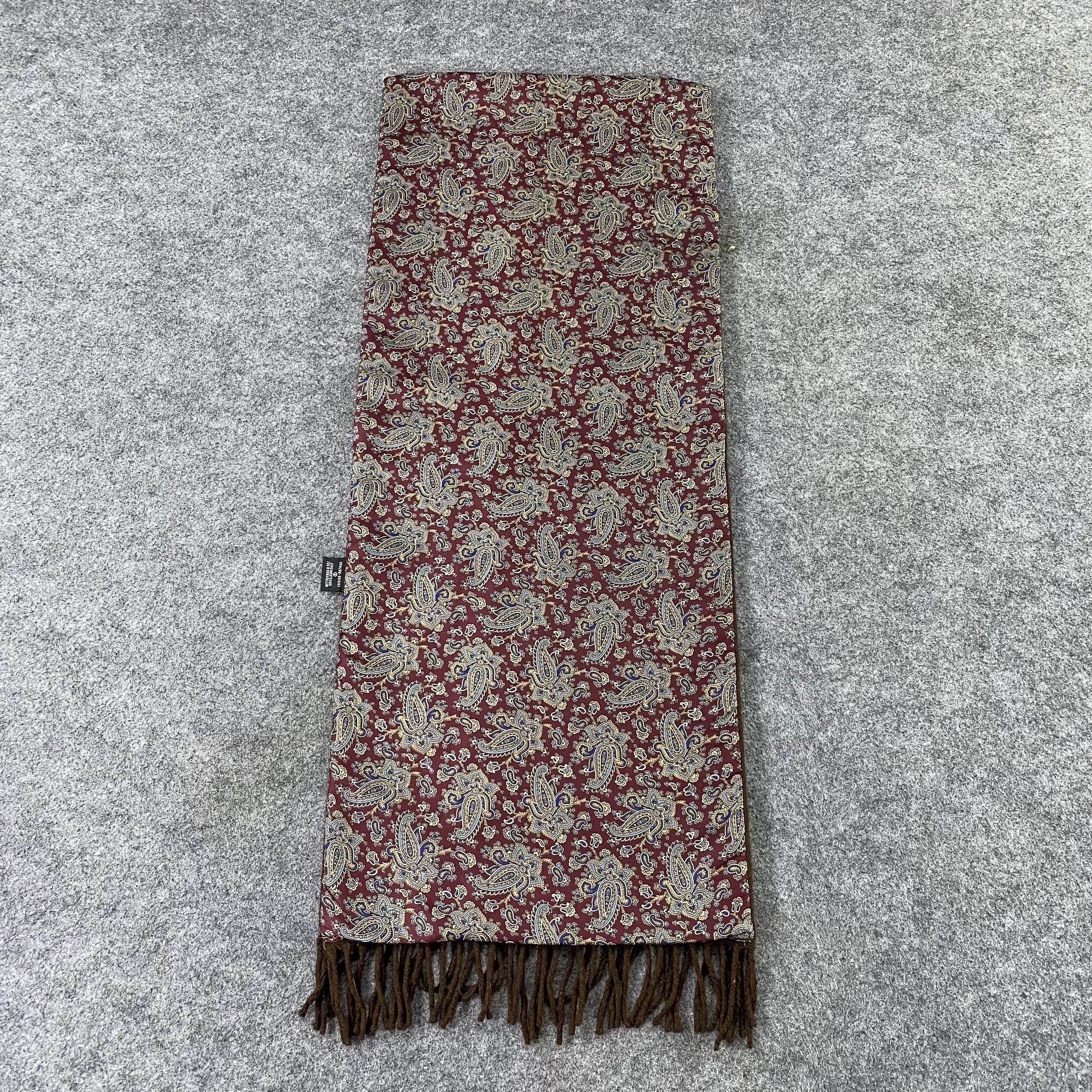Designer Chatsworth Paislee Silk&wool Muffler/ Scar / Neckwear -T1391 Size ONE SIZE - 2 Thumbnail