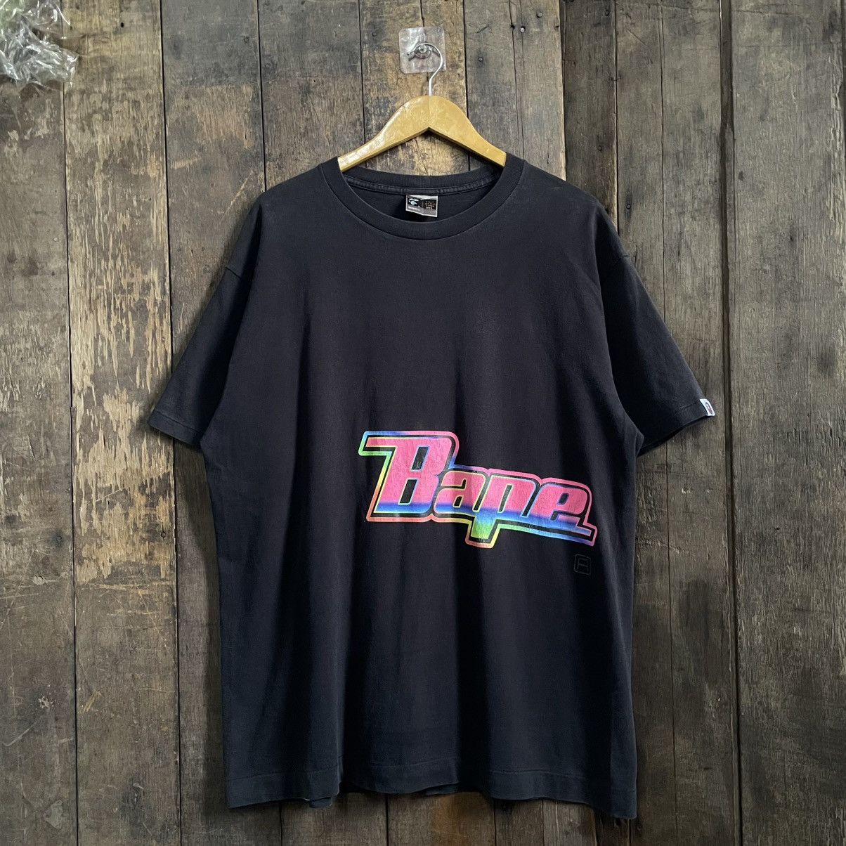 Bape Vintage BAPE A Bathing Ape Rainbow Tee Size US XL / EU 56 / 4 - 1 Thumbnail