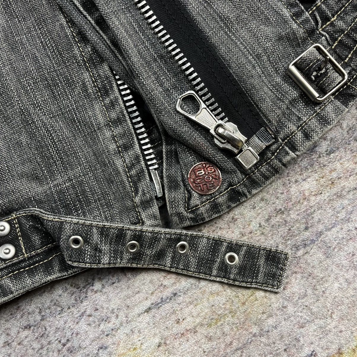 Japanese Brand × Le Grande Bleu (L.G.B.) × Tornado Mart Biscote cropped bondage biker denim jacket Size M / US 6-8 / IT 42-44 - 12 Thumbnail
