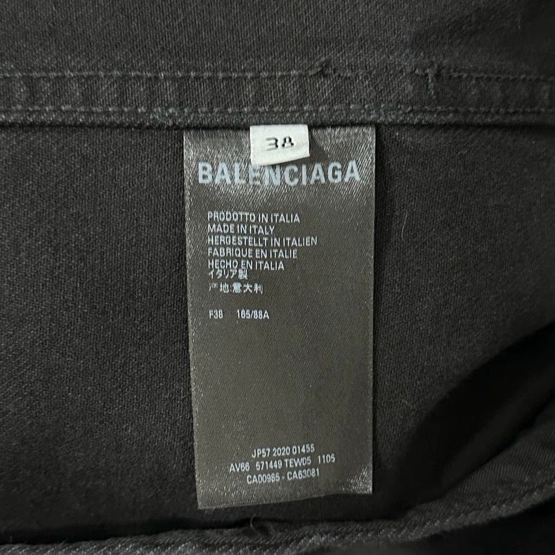Balenciaga Balenciaga size 38 Back rhinestone logo denim jacket Size US XS / EU 42 / 0 - 5 Thumbnail