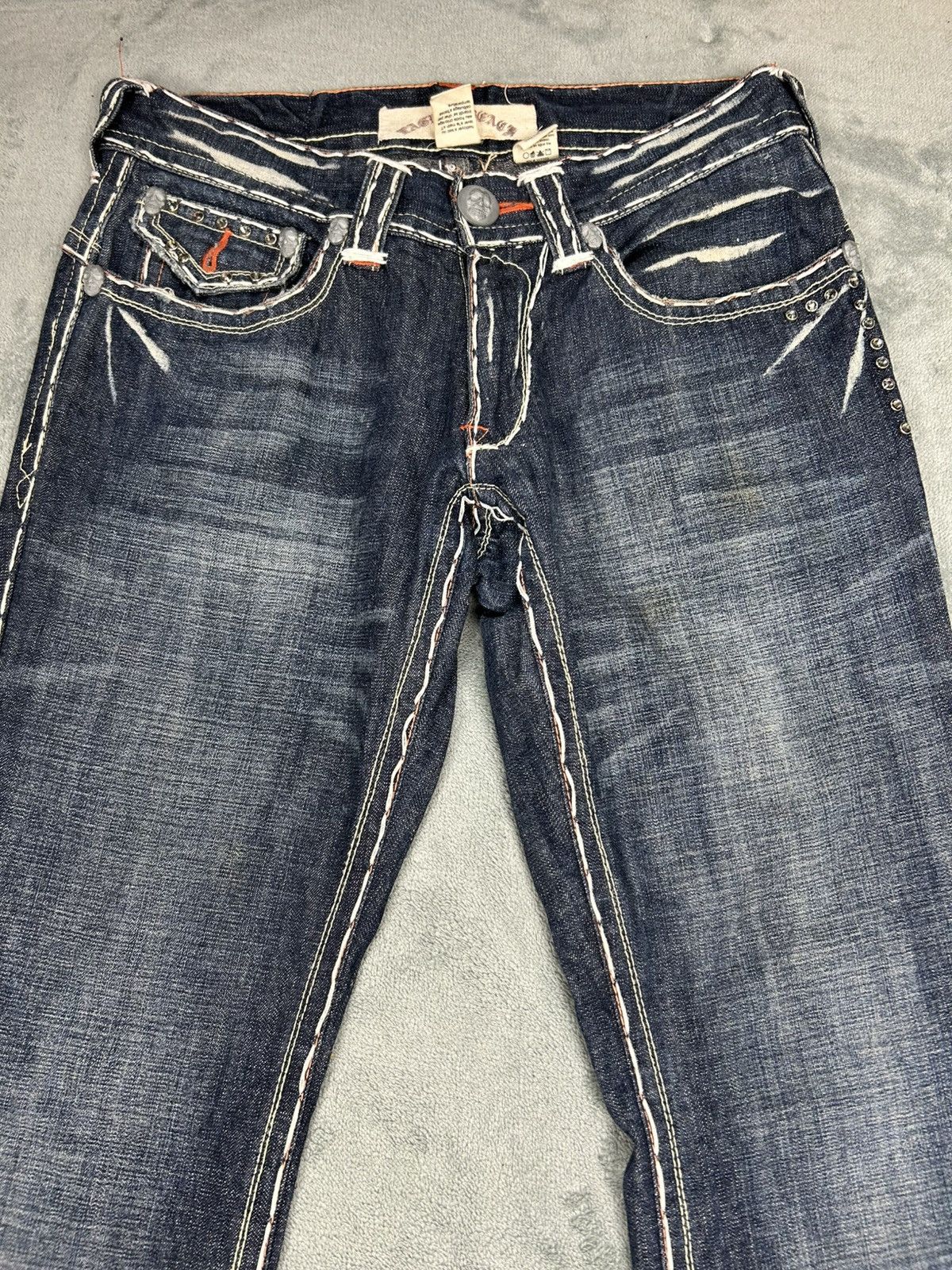 True Religion Vintage 00’s Laguna Beach Jeans co Flared Jeans Size US 31 - 3 Thumbnail