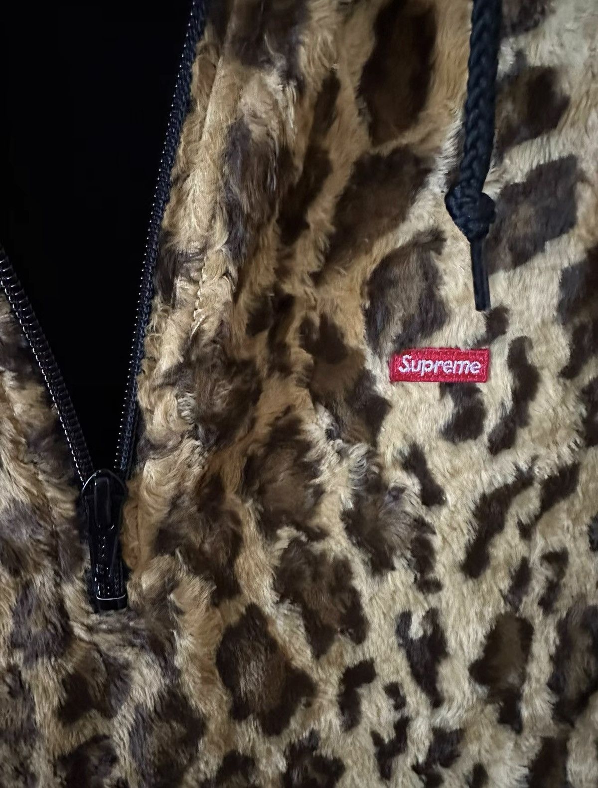 Supreme Supreme yellow leopard half zip up hooded jacket Size US L / EU 52-54 / 3 - 3 Thumbnail