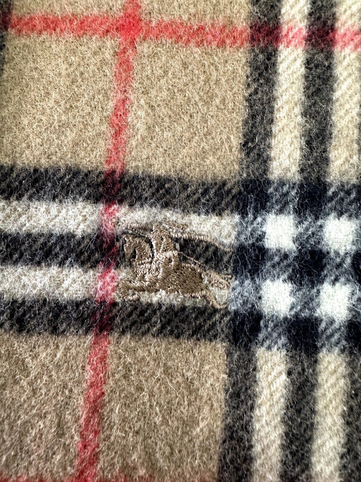 Burberry Burberry Vintage Unisex Scarf Beige 100% LANA Wool Size ONE SIZE - 4 Thumbnail