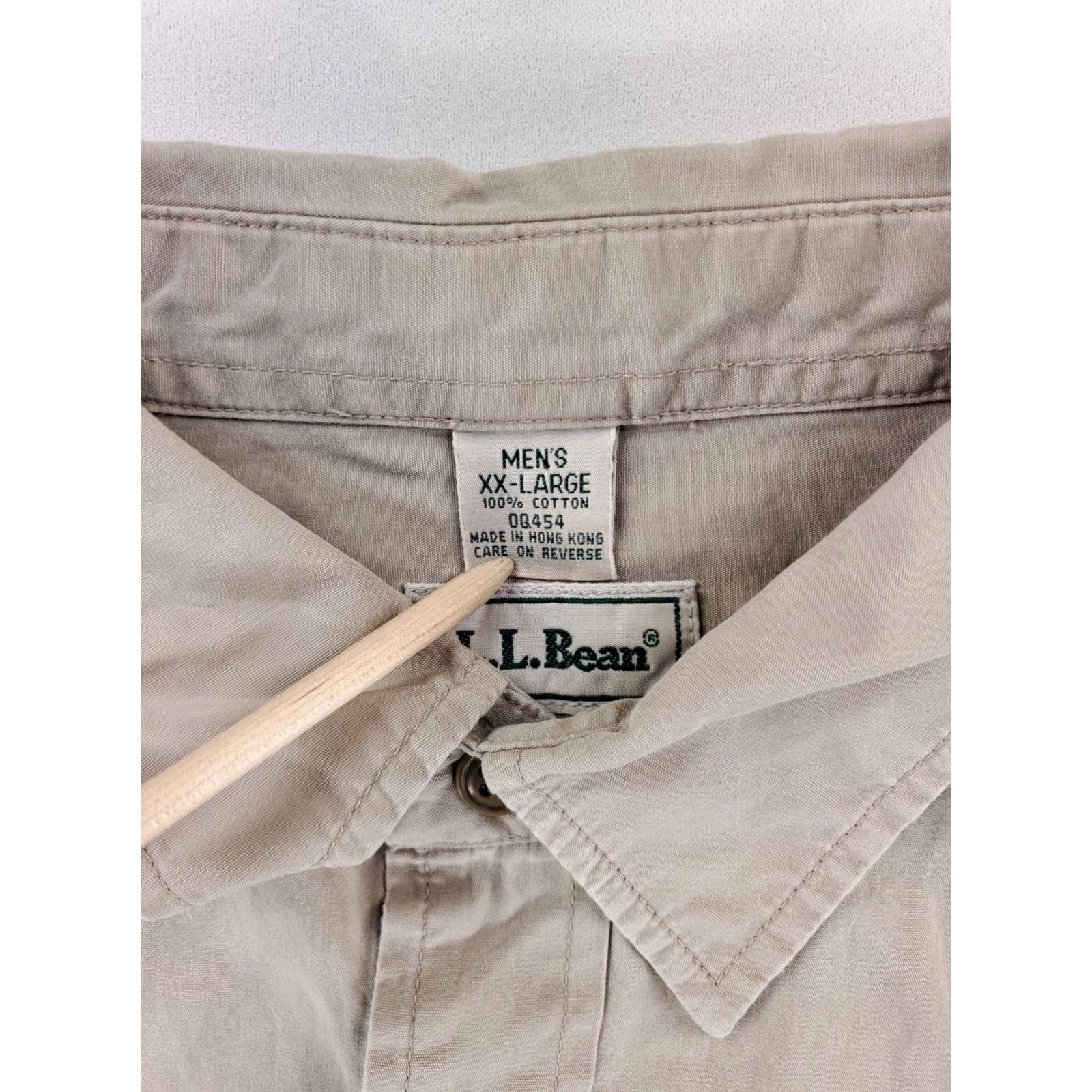 Vintage VINTAGE LL Bean Safari Button Up Shirt Epaulettes Tan Short Sleeve Mens XXL 90s Size US XXL / EU 58 / 5 - 2 Thumbnail