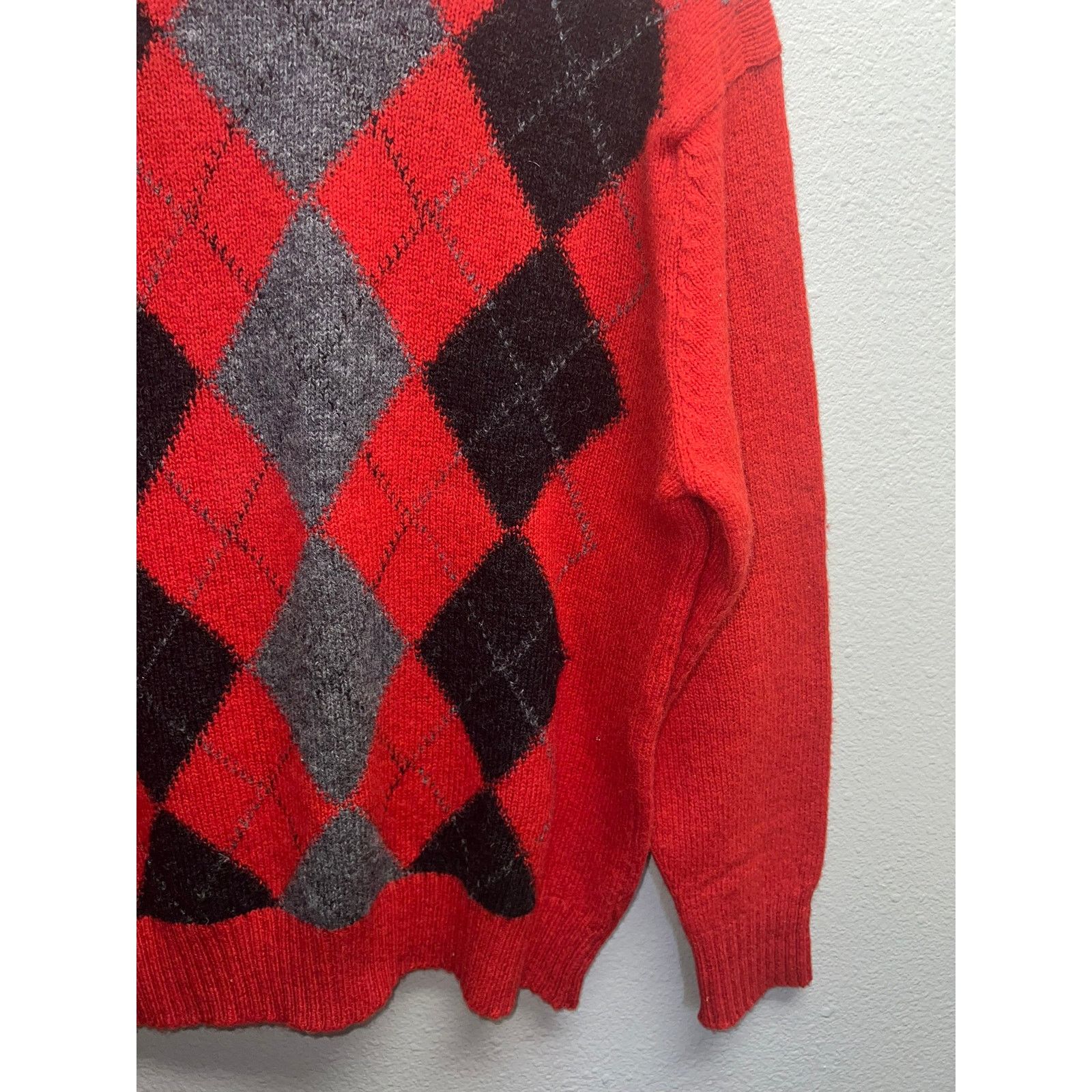 Vintage Vintage Red Wool Sweater Cooper & Roe Nottingham England L Size US L / EU 52-54 / 3 - 4 Thumbnail