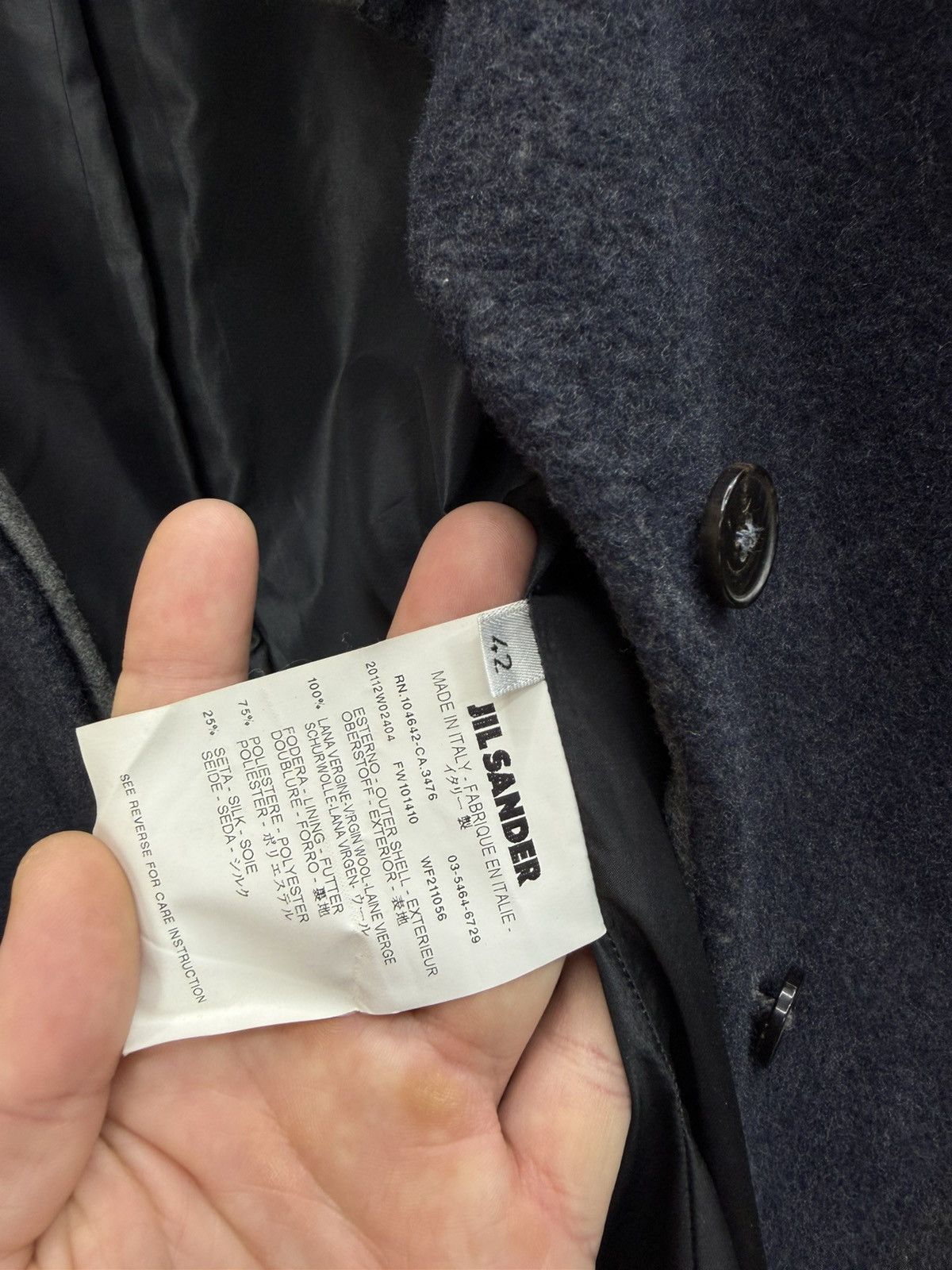 Jil Sander Jil Sander Women Wool Coat Grey Navy Colorblock Size 42 Size M / US 6-8 / IT 42-44 - 6 Thumbnail