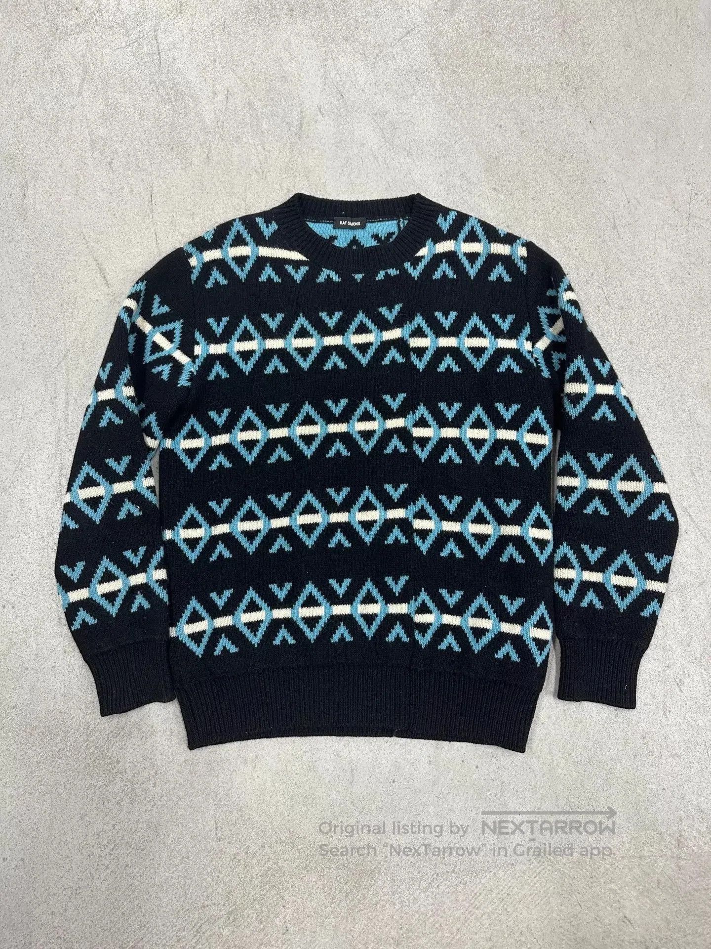 Raf Simons Geometric Pattern Crewneck Sweater. Size US M / EU 48-50 / 2 - 1 Thumbnail