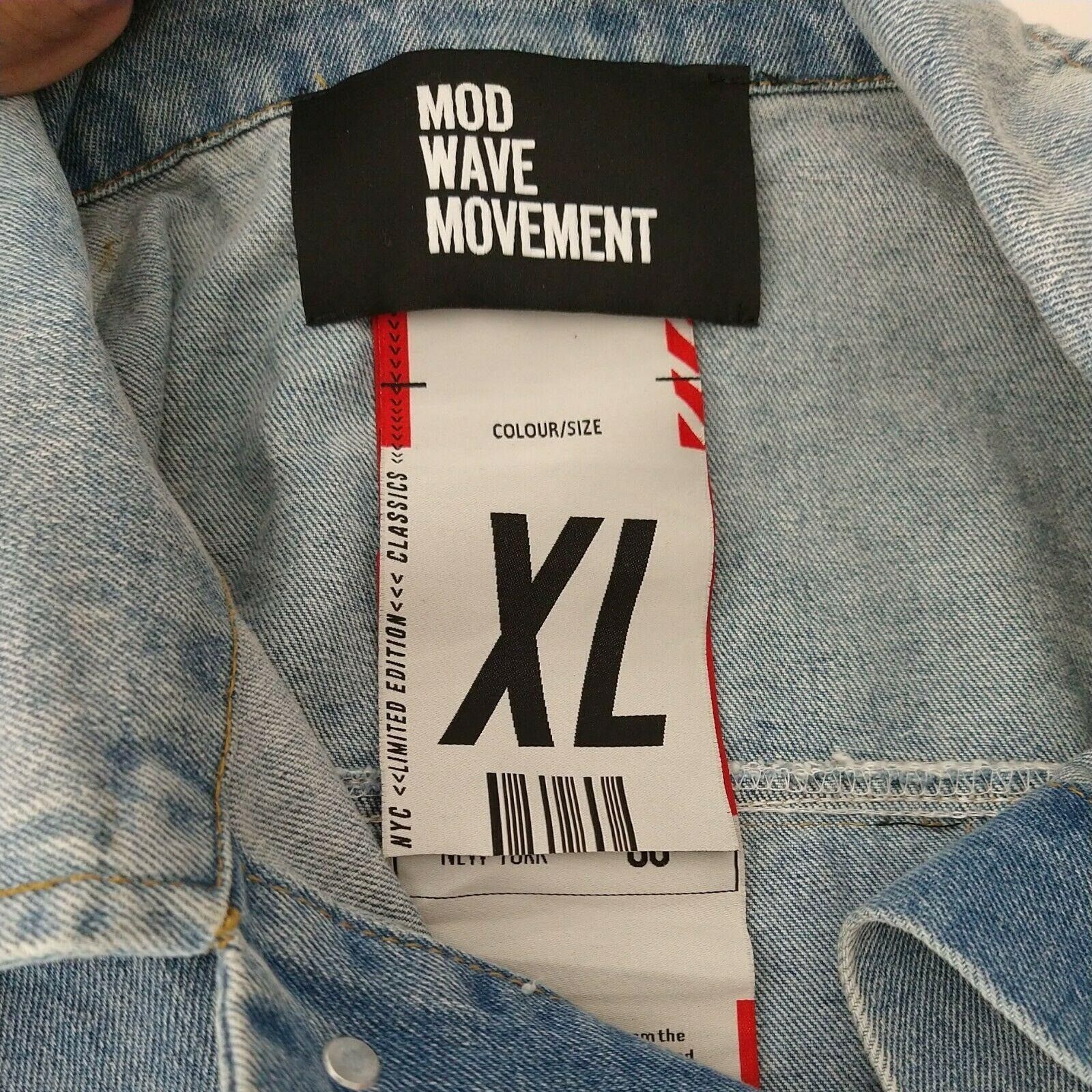 Other Mod Wave Movement Denim Jean Jacket Button Up Men Size XL Size US XL / EU 56 / 4 - 10 Thumbnail