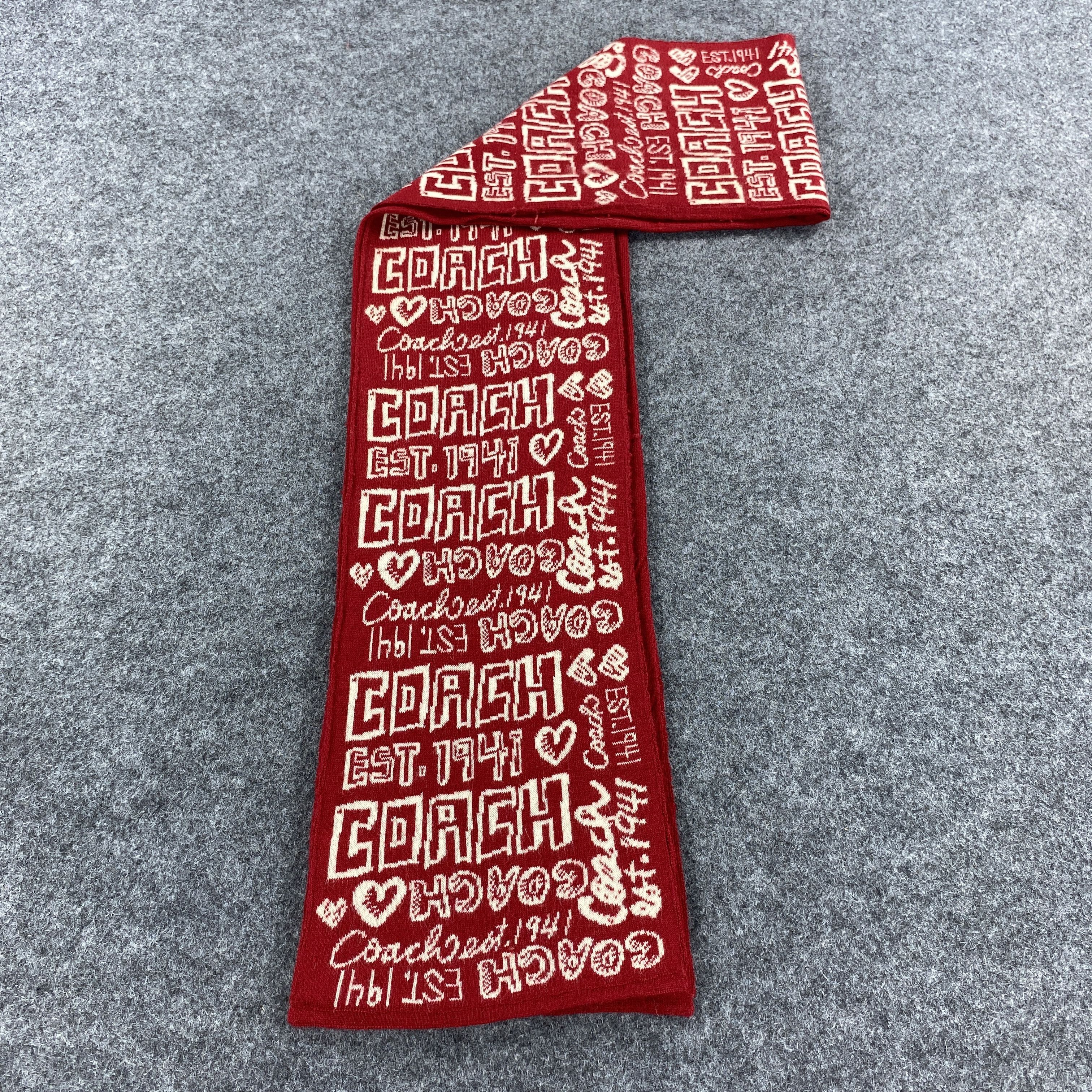 Coach × Vintage Coach Scarf # Muffler # Neckwear # D422 Size ONE SIZE - 4 Thumbnail