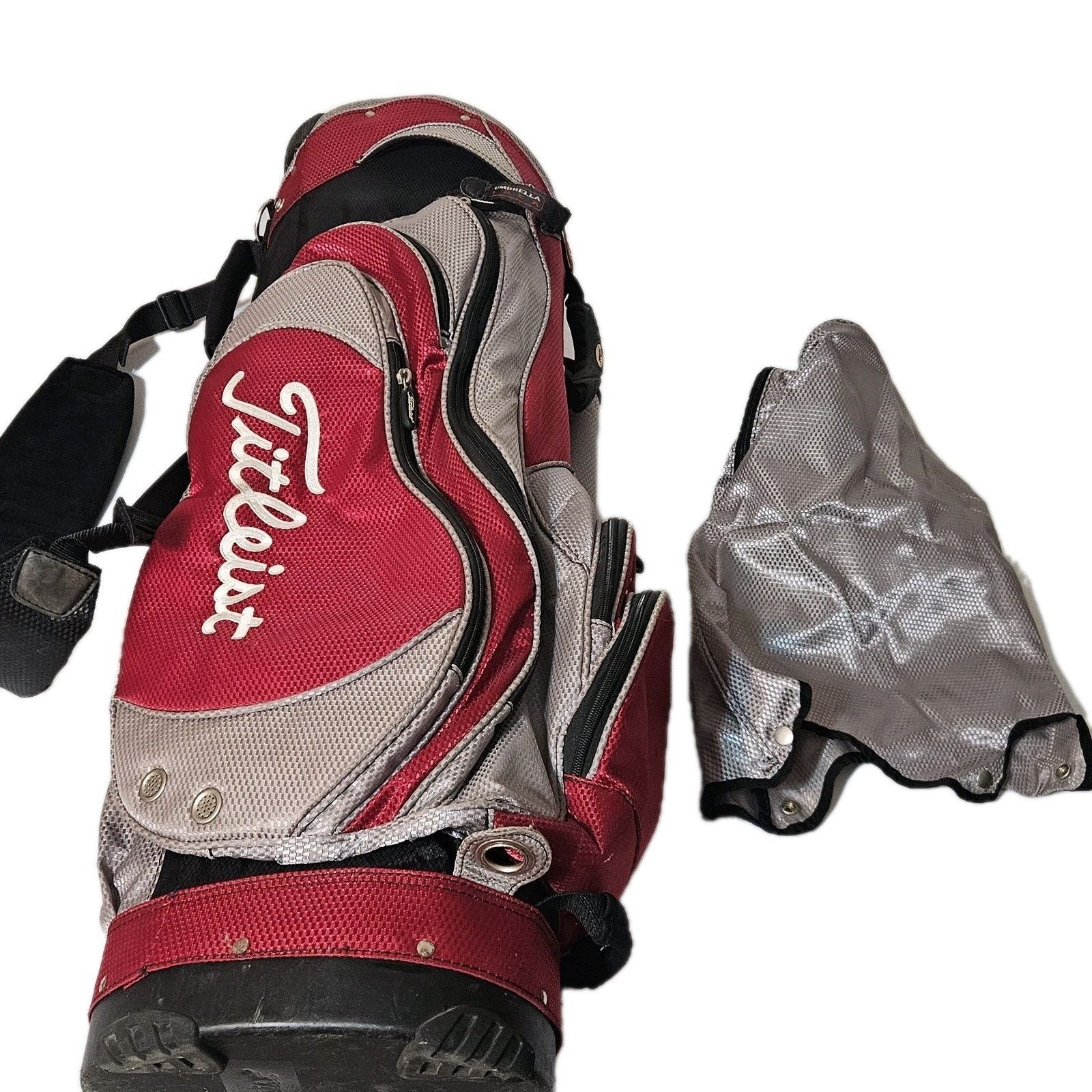 Titleist Titleist ‎GOLFBAG Golf Bag Red Umbrella Putter Slot HOOD Size ONE SIZE - 3 Thumbnail