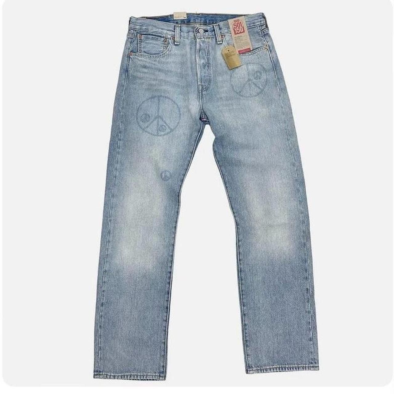 Levi's Levi’s 150th anniversary “PEACE NO WAR” 501 jeans 32 x 34 Size US 32 / EU 48 - 1 Thumbnail