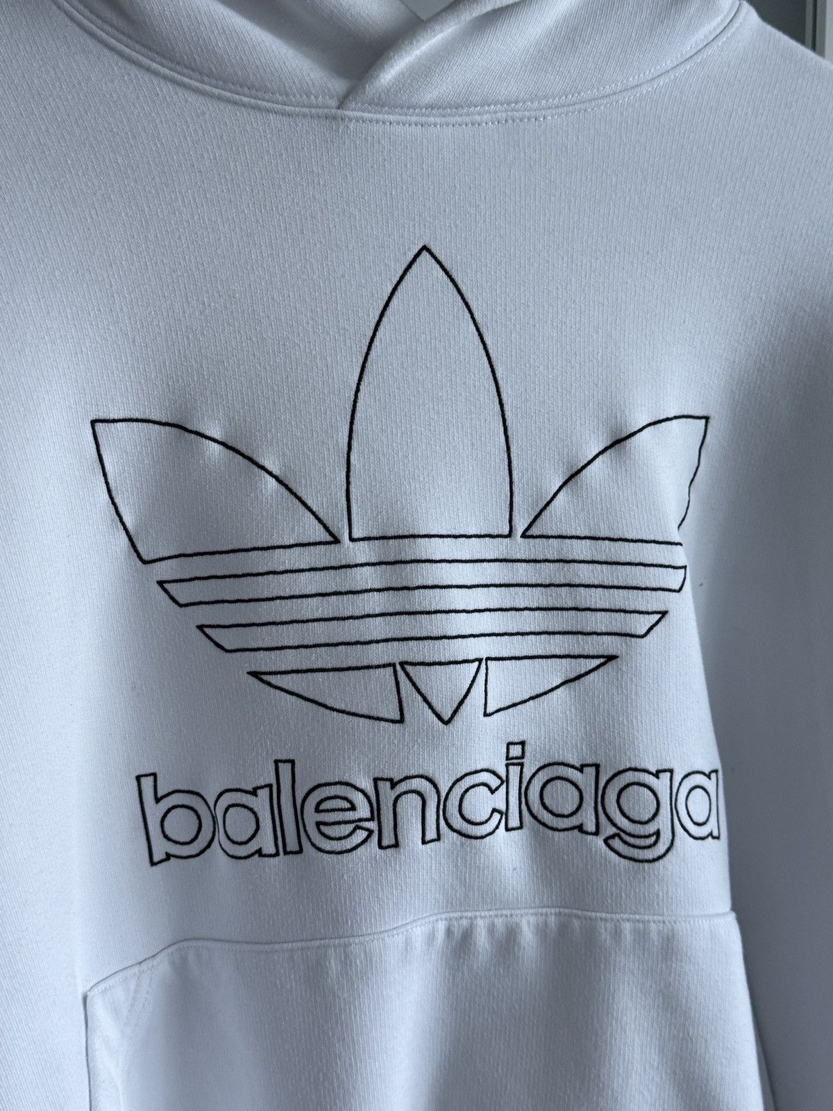Balenciaga Balenciaga x Adidas White hoodie Size US S / EU 44-46 / 1 - 2 Thumbnail