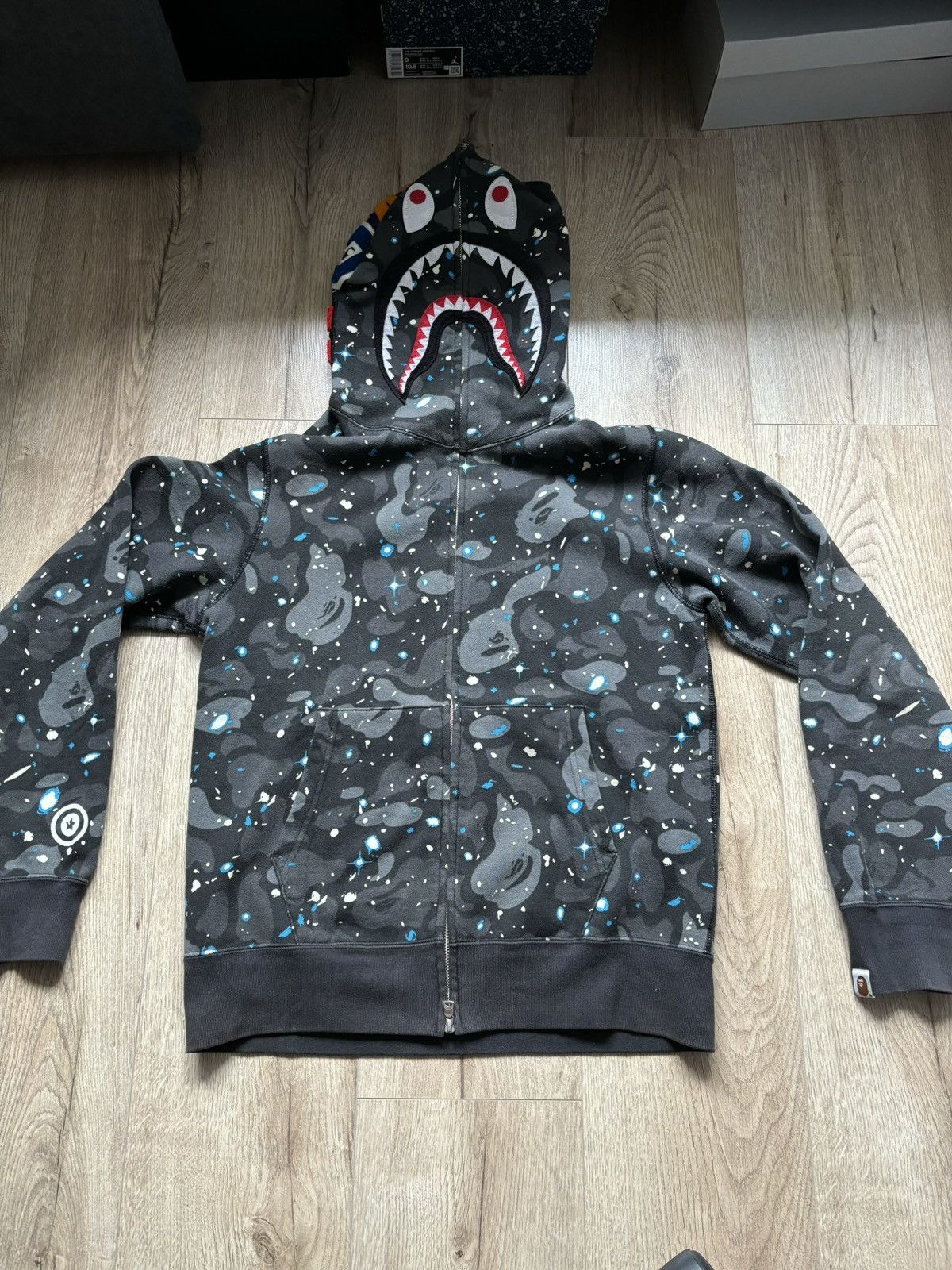 Bape Space Camo Shark Full Zip Hoodie Grailed