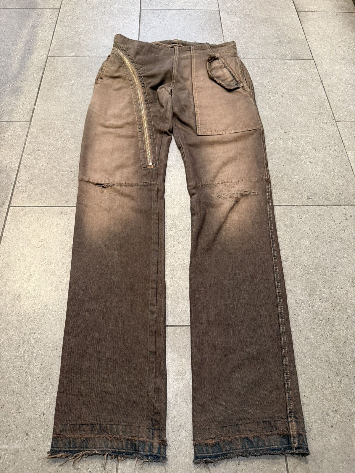 Rick Owens Rick Owens FW06 'DUSTULATOR' Mudwash Double Layer Aircuts Size US 31 - 2 Thumbnail