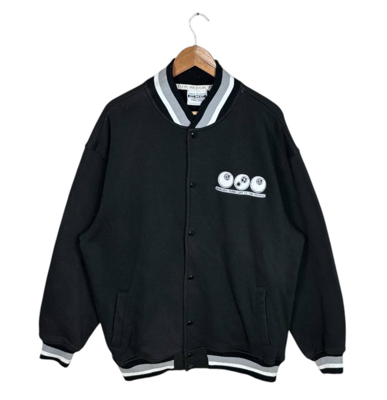 Vintage 90s Cross Colours Black Varsity Jacket